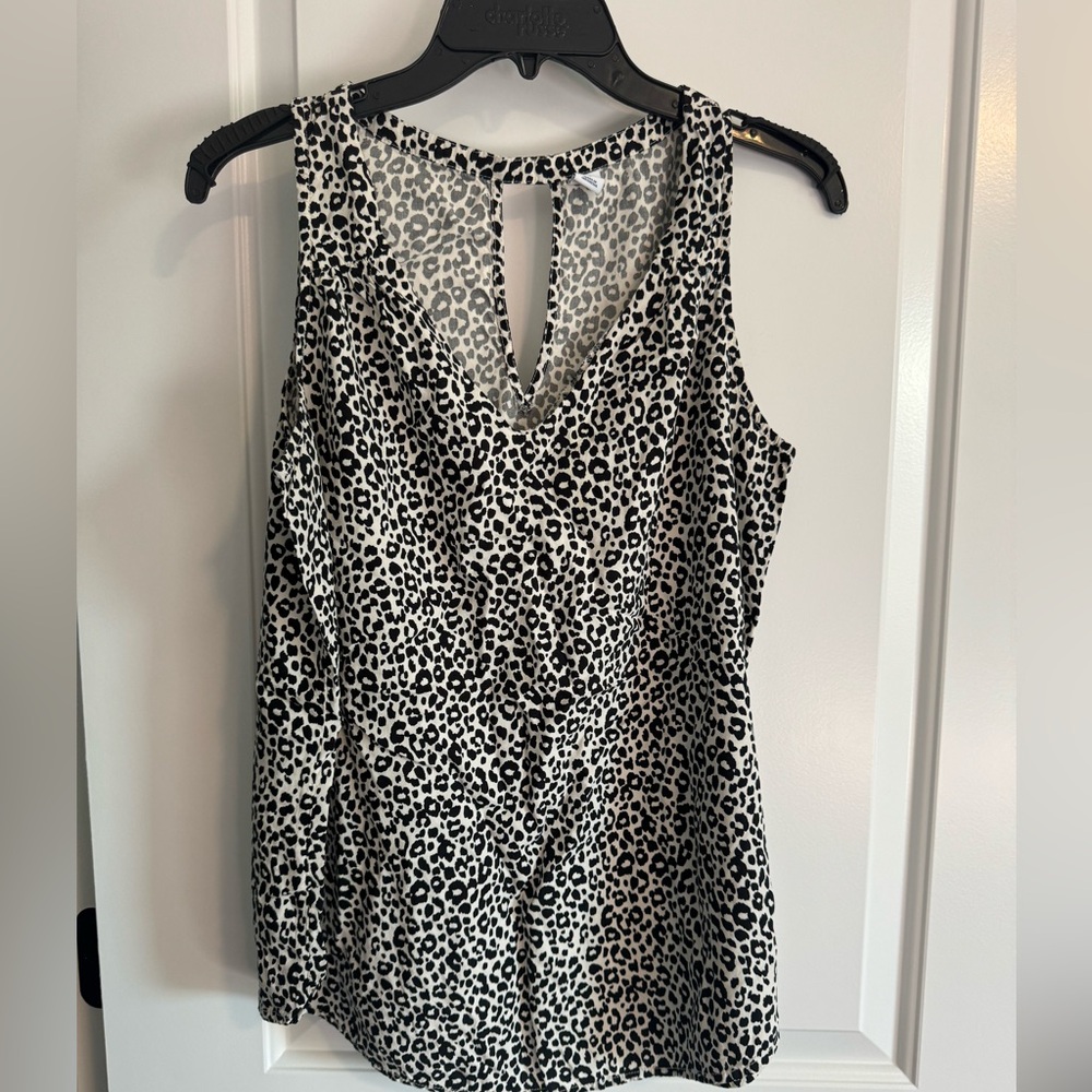 Old Navy Size Large Women’s Blouse Cheetah Tank Top